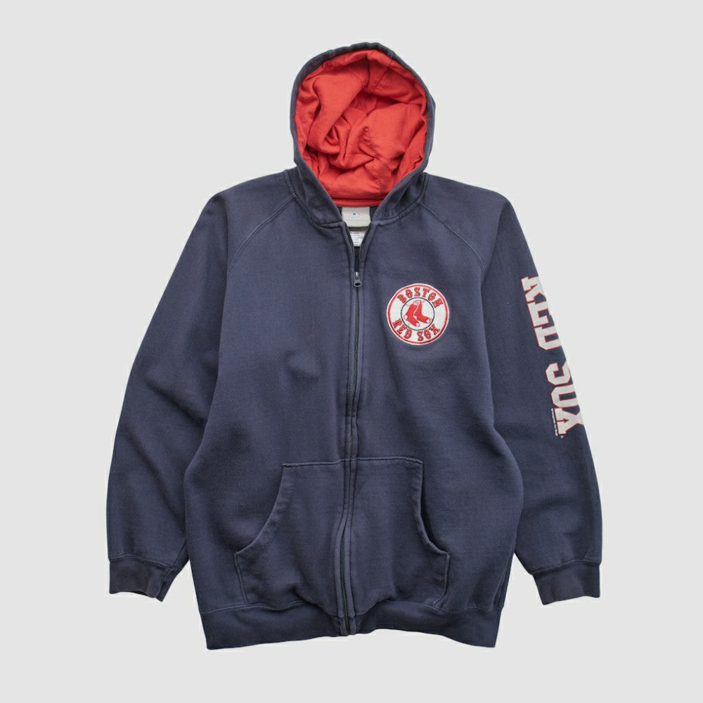 MLB Boston Red Sox Genuine Merchandise 2000s Hooded Full Zip Sweatshirt