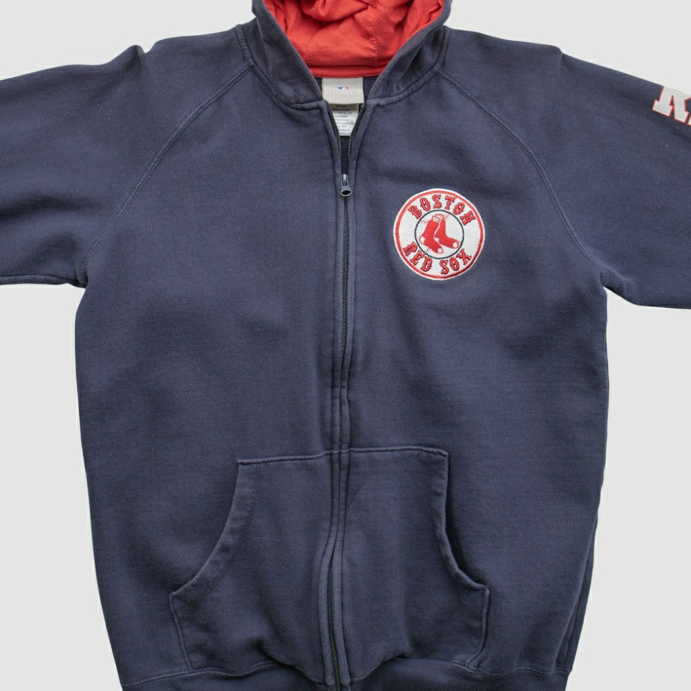 MLB Boston Red Sox Genuine Merchandise 2000s Hooded Full Zip Sweatshirt