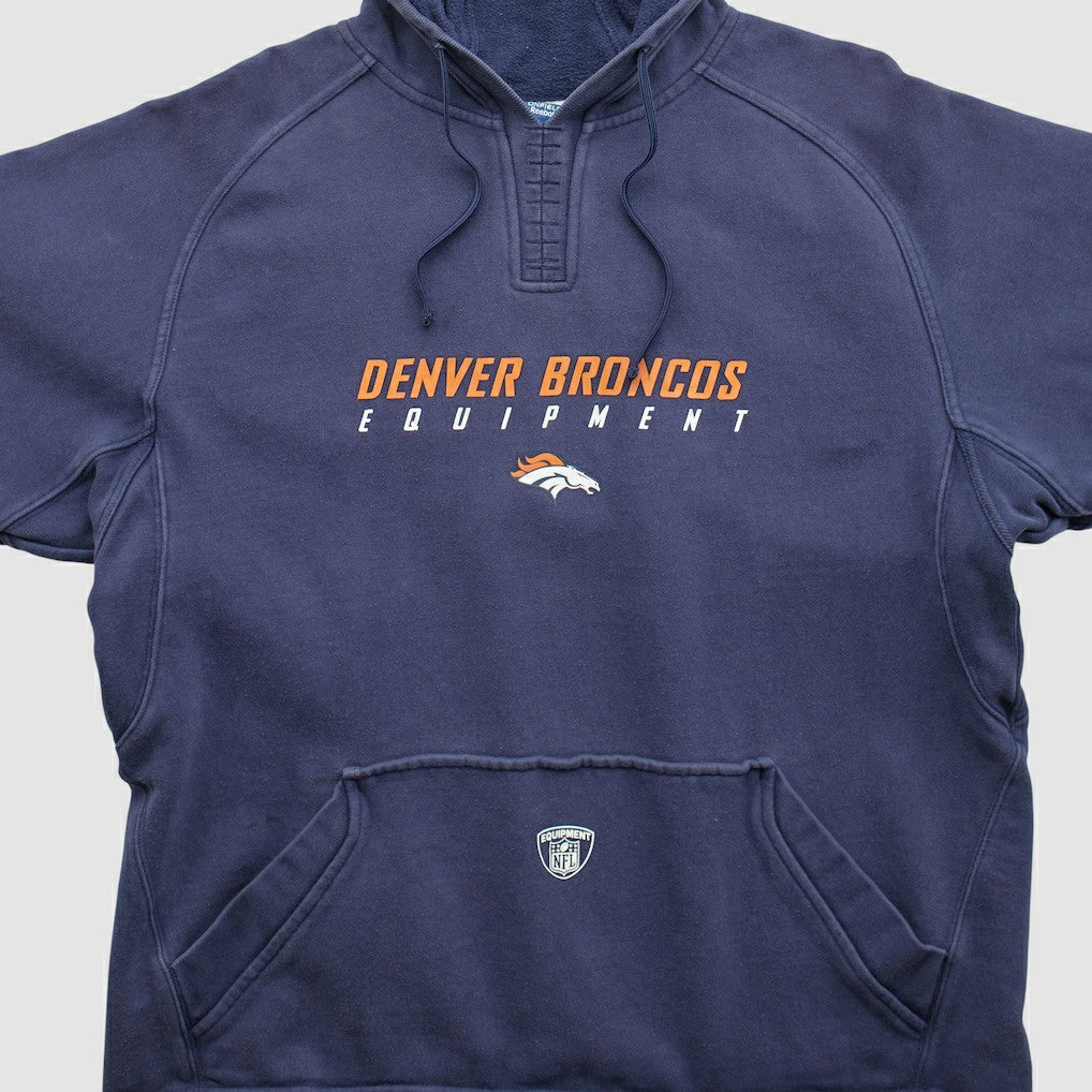 Reebok 2000s Hooded Pullover Sweatshirt - Denver Broncos