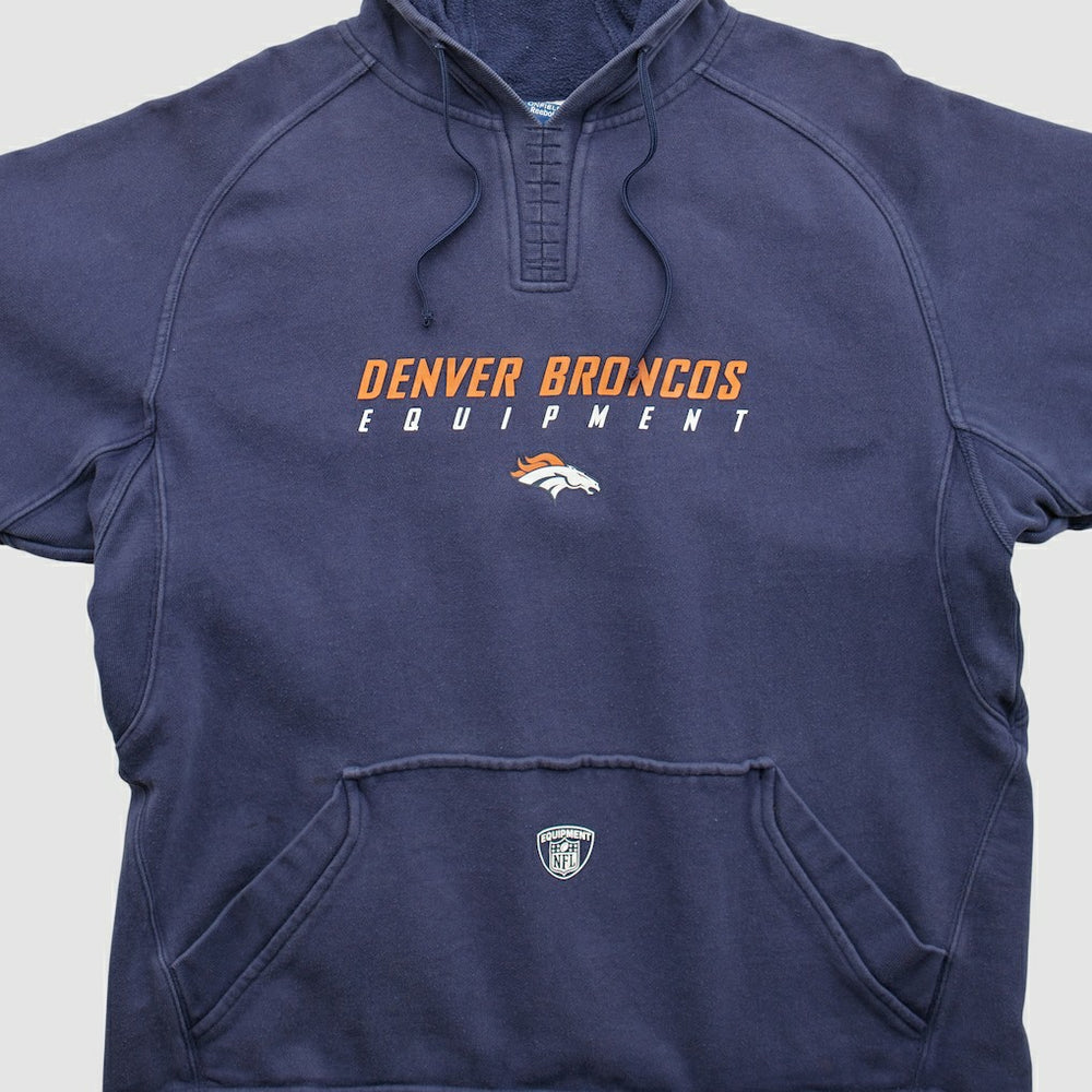 Reebok 2000s Hooded Pullover Sweatshirt - Denver Broncos
