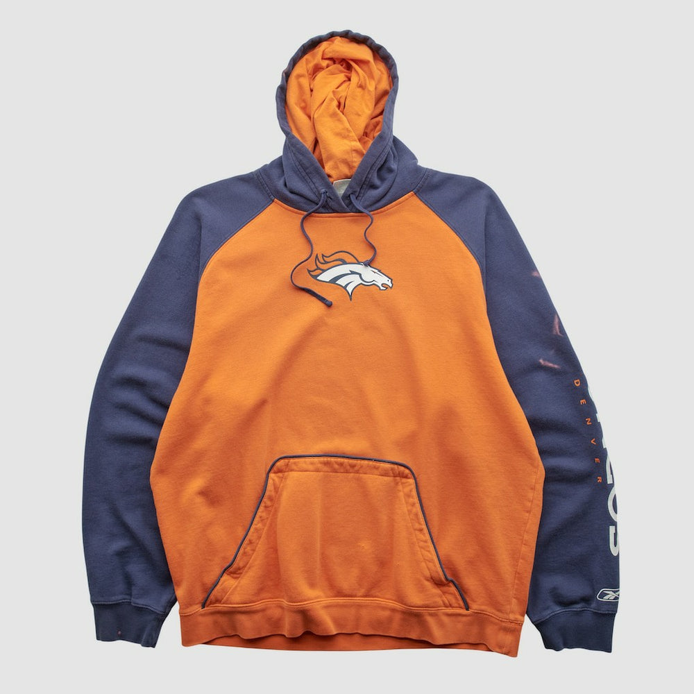 Reebok 2000s Hooded Pullover Sweatshirt - Denver Broncos