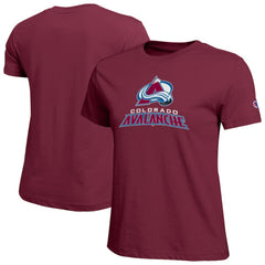 NHL Burgundy Colorado Avalanche Champion Women's Wordmark Lockup T-Shirt