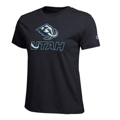 NHL Black Utah Mammoth Champion Women's Wordmark Lockup T-Shirt