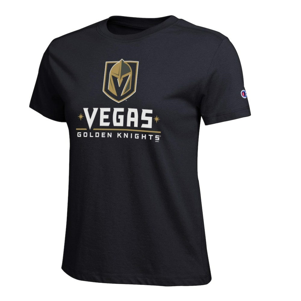 NHL Black Vegas Golden Knights Champion Women's Wordmark Lockup T-Shirt