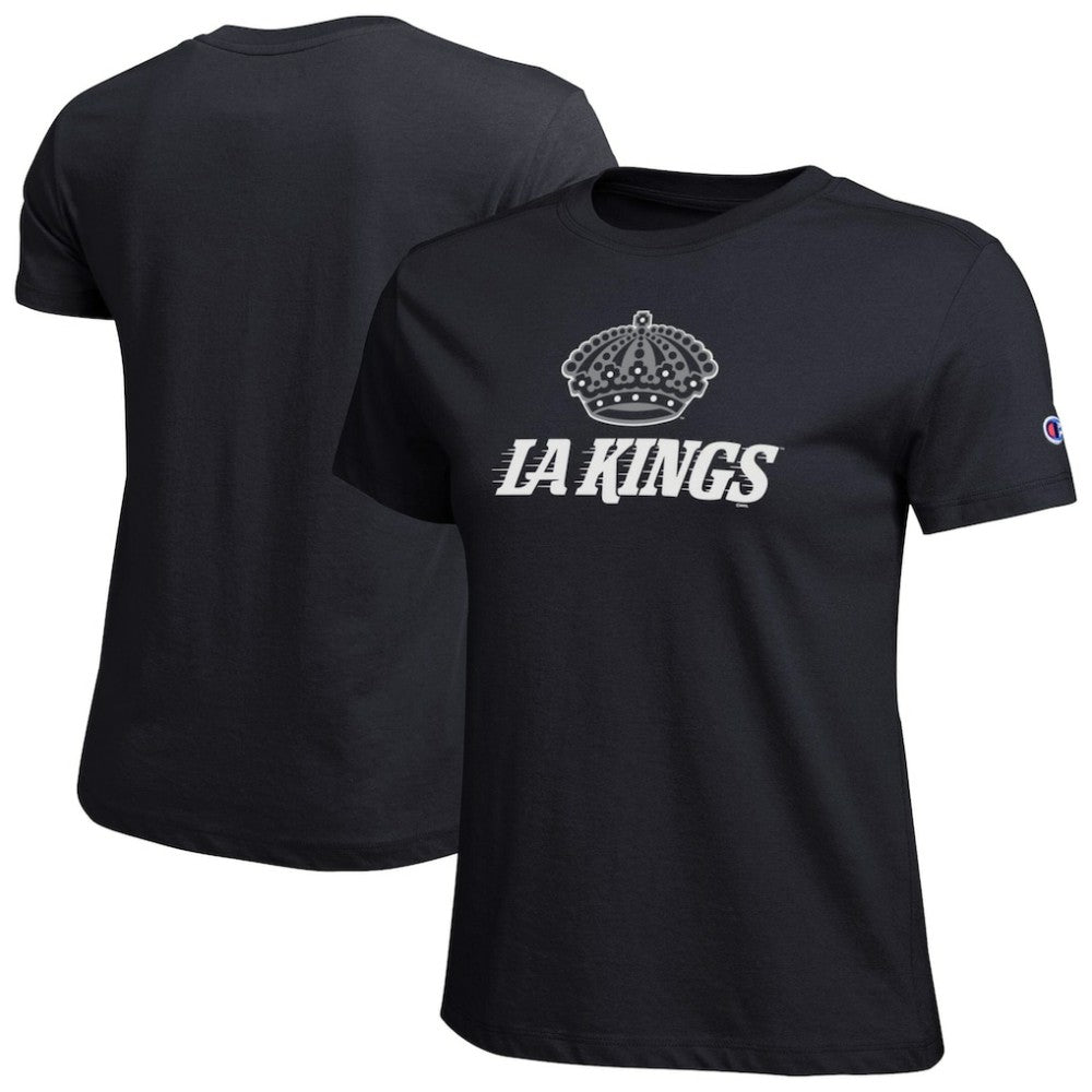 NHL Black Los Angeles Kings Champion Women's Wordmark Lockup T-Shirt