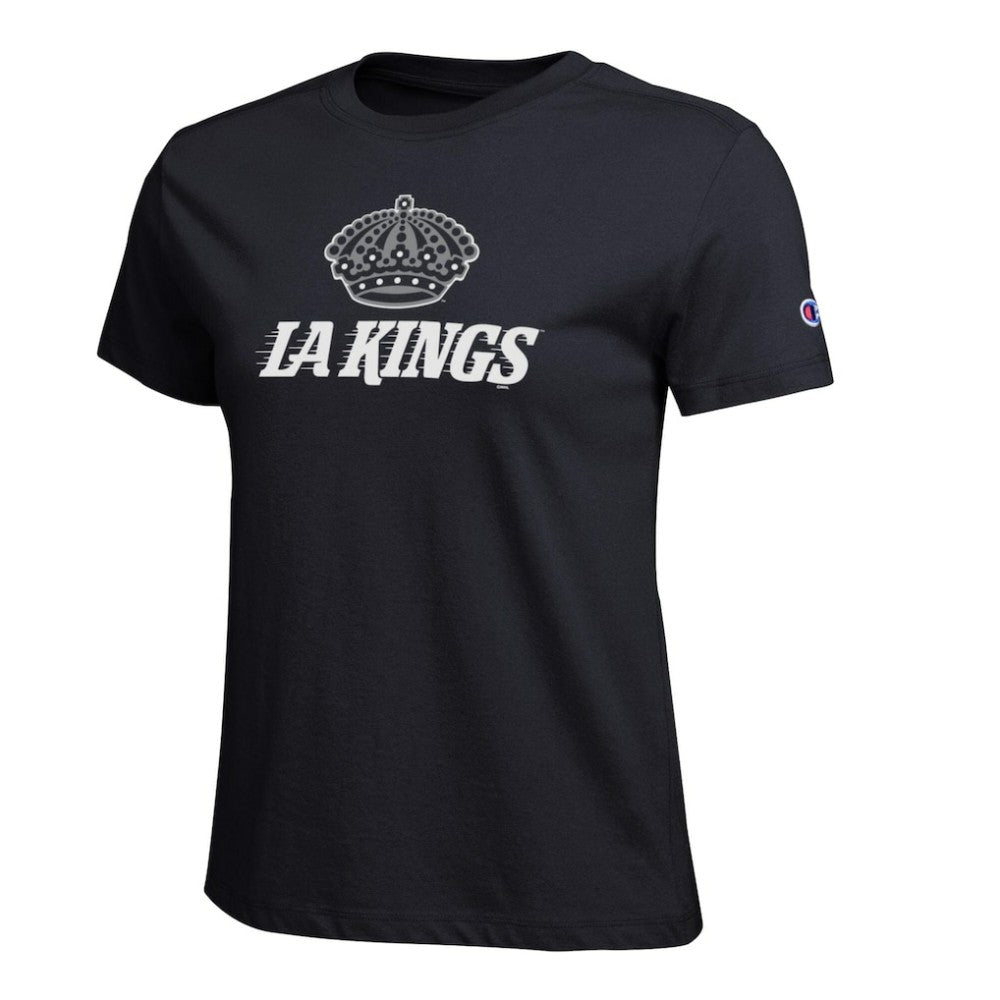 NHL Black Los Angeles Kings Champion Women's Wordmark Lockup T-Shirt