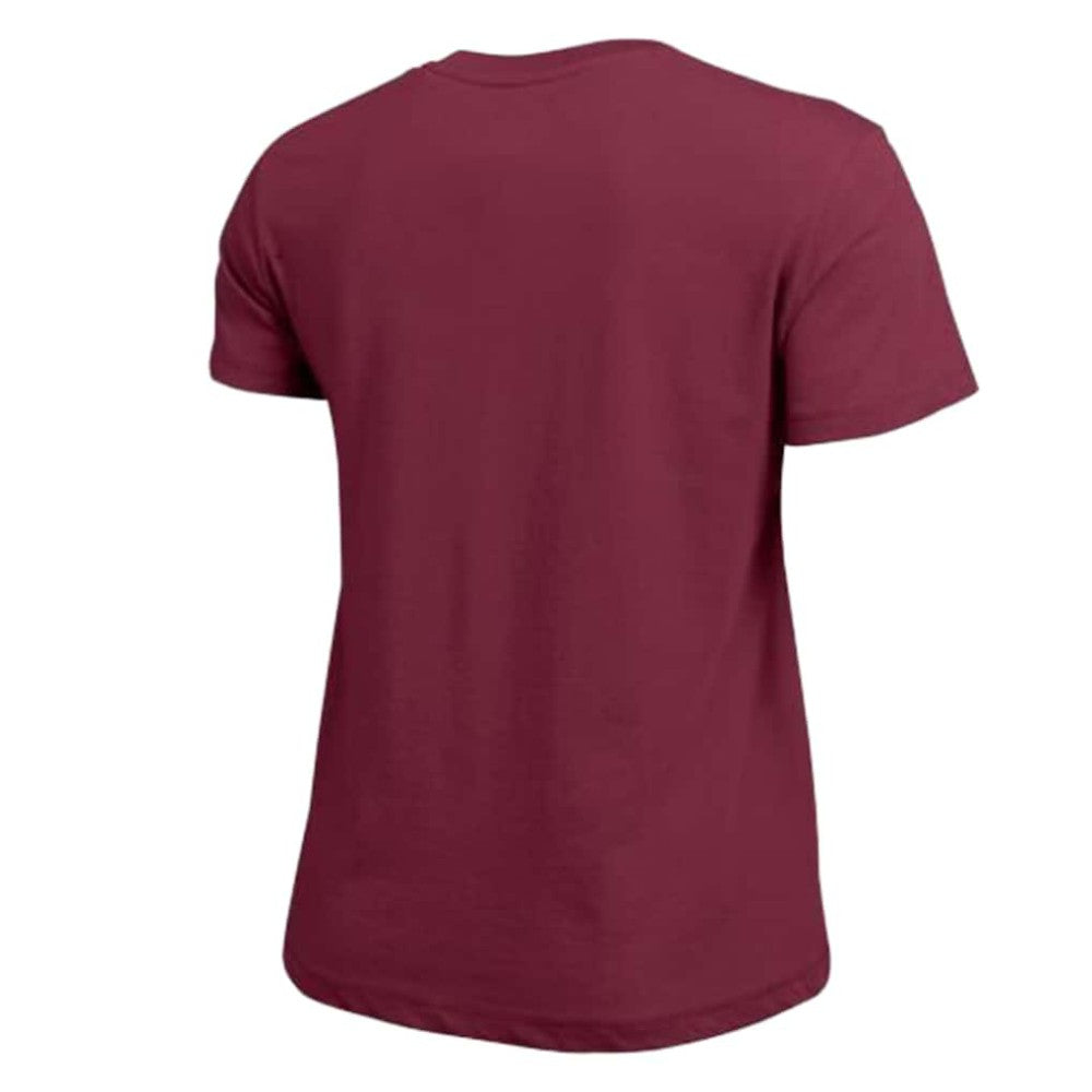 NHL Burgundy Colorado Avalanche Champion Women's Arch Mascot Logo T-Shirt