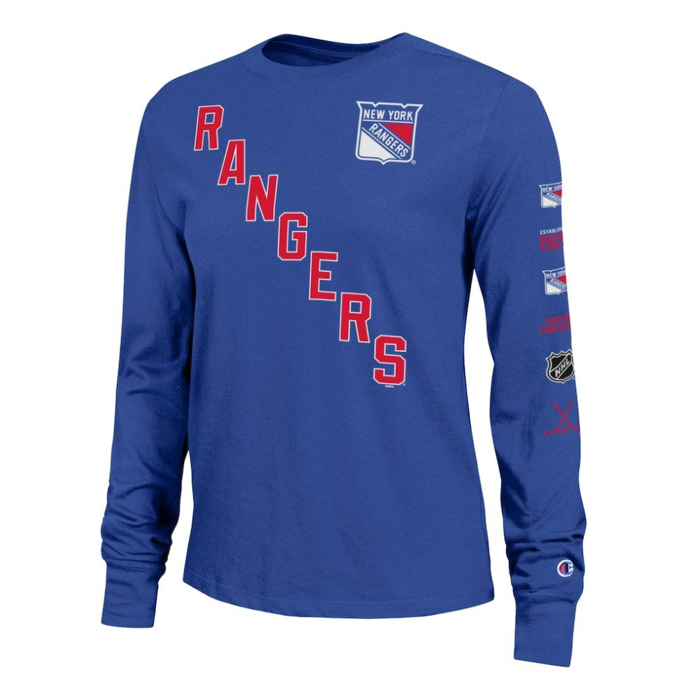 NHL Royal New York Rangers Champion Women's 2-Hit Long Sleeve T-Shirt