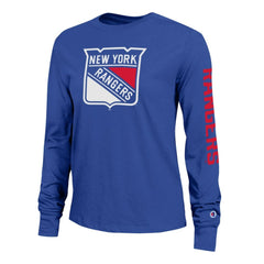 NHL Royal New York Rangers Champion Women's 2-Hit Long Sleeve T-Shirt