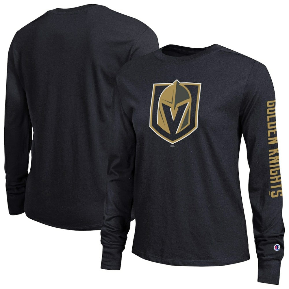 NHL Black Vegas Golden Knights Champion Women's 2-Hit Long Sleeve T-Shirt