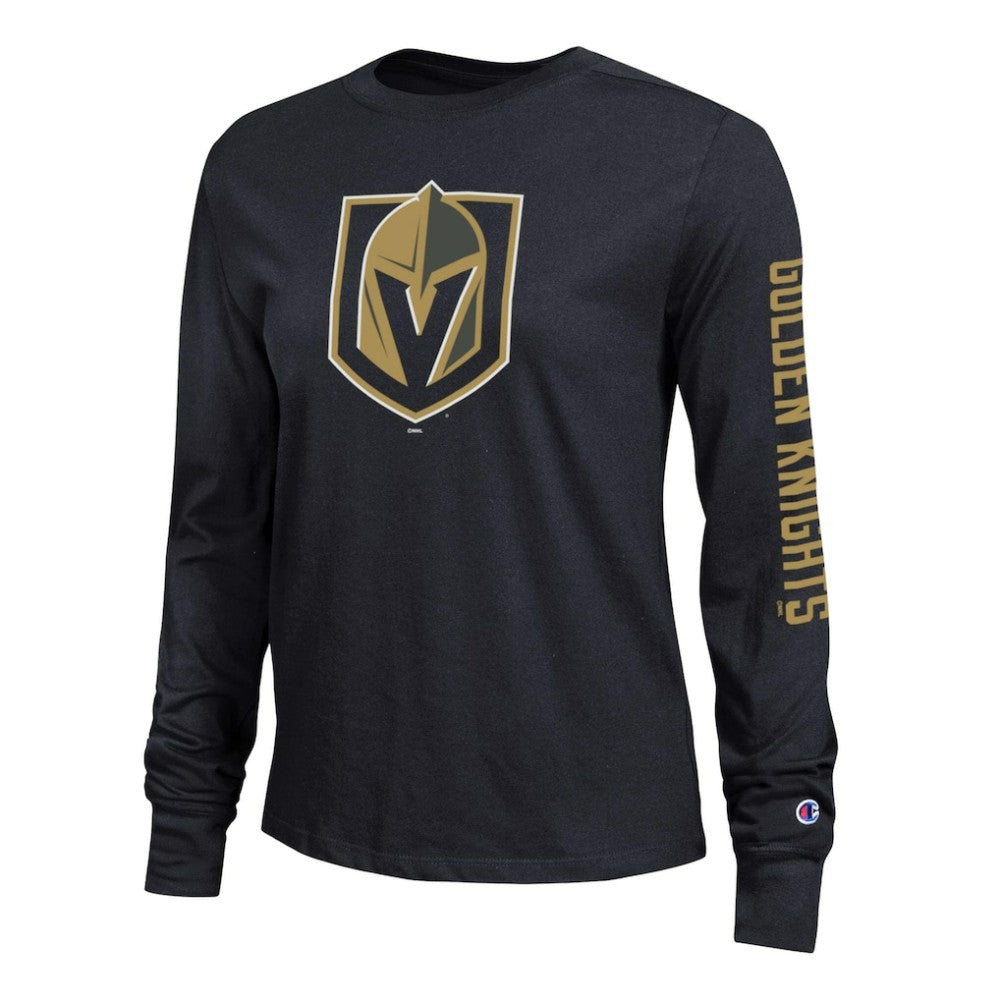 NHL Black Vegas Golden Knights Champion Women's 2-Hit Long Sleeve T-Shirt