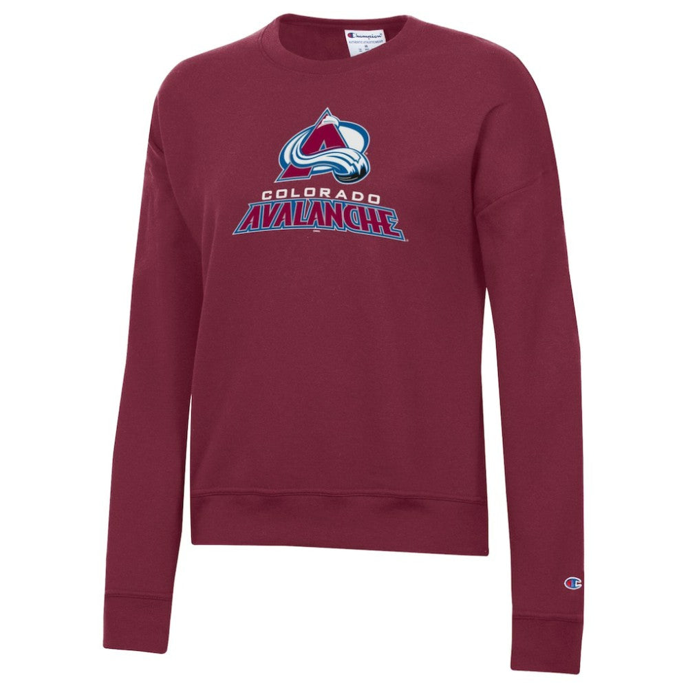NHL Burgundy Colorado Avalanche Champion Women's Wordmark Lockup Powerblend Sweatshirt