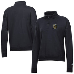 NHL Black Vegas Golden Knights Champion Women's Powerblend Quarter-Zip Sweatshirt
