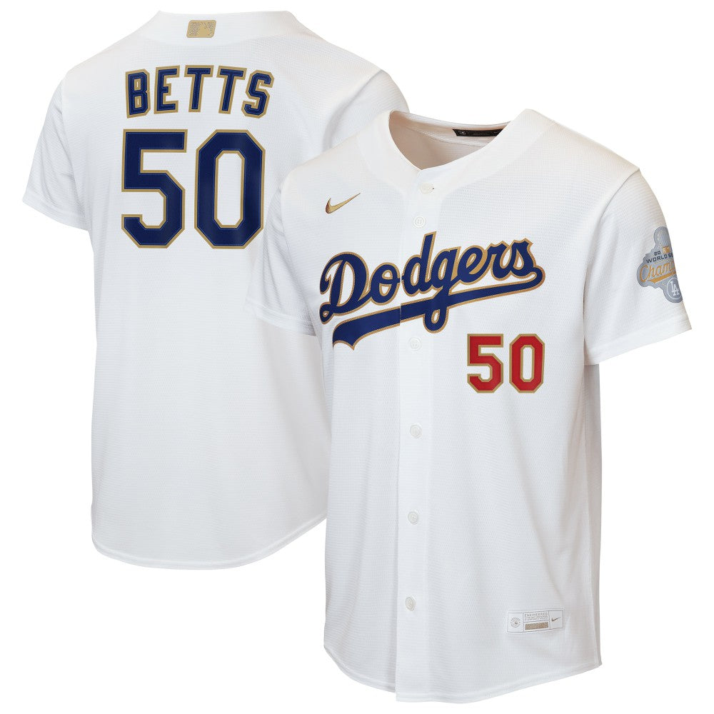 MLB Mookie Betts Los Angeles Dodgers Nike Youth 2026 Gold Collection Home Replica Jersey