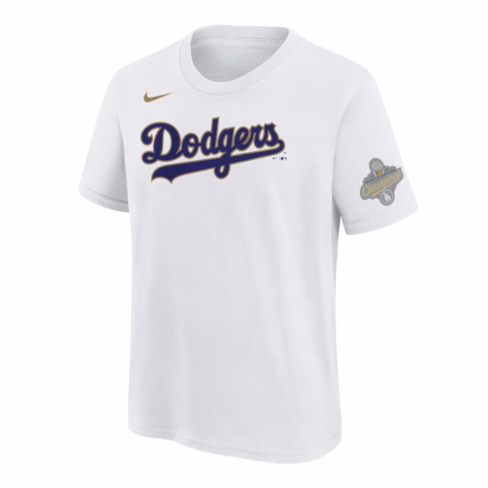 MLB Yoshinobu Yamamoto Los Angeles Dodgers Nike Youth 2026 Gold Collection Name & Number T-Shirt