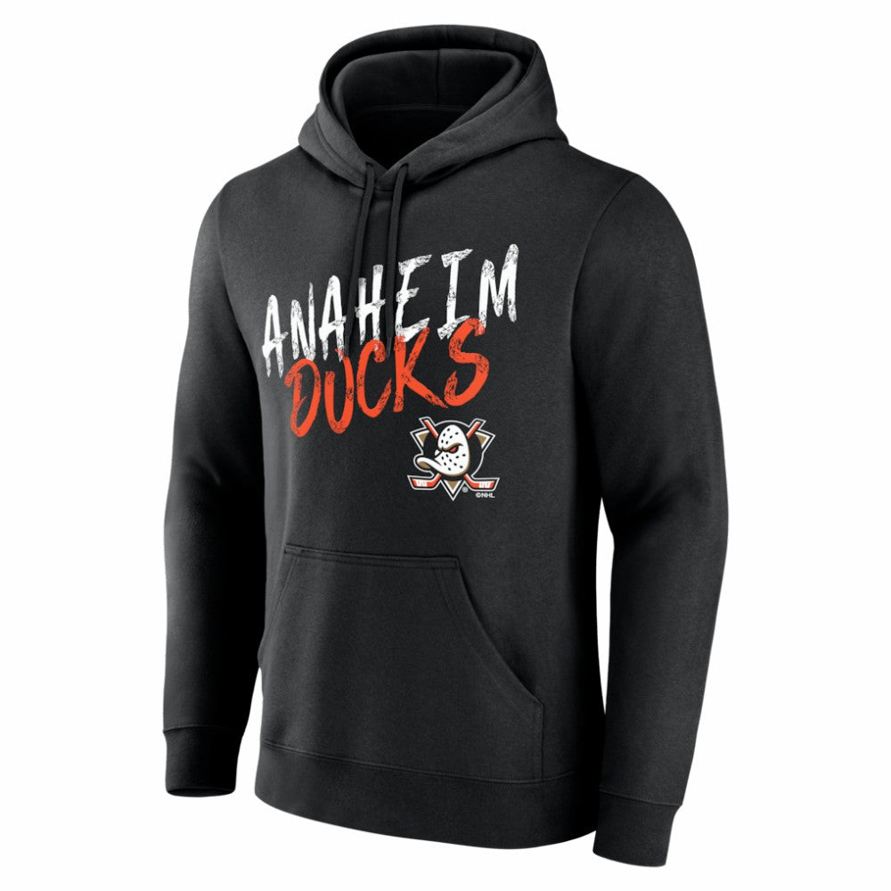 NHL Black Anaheim Ducks Hustle Personalized Name & Number Hoodie