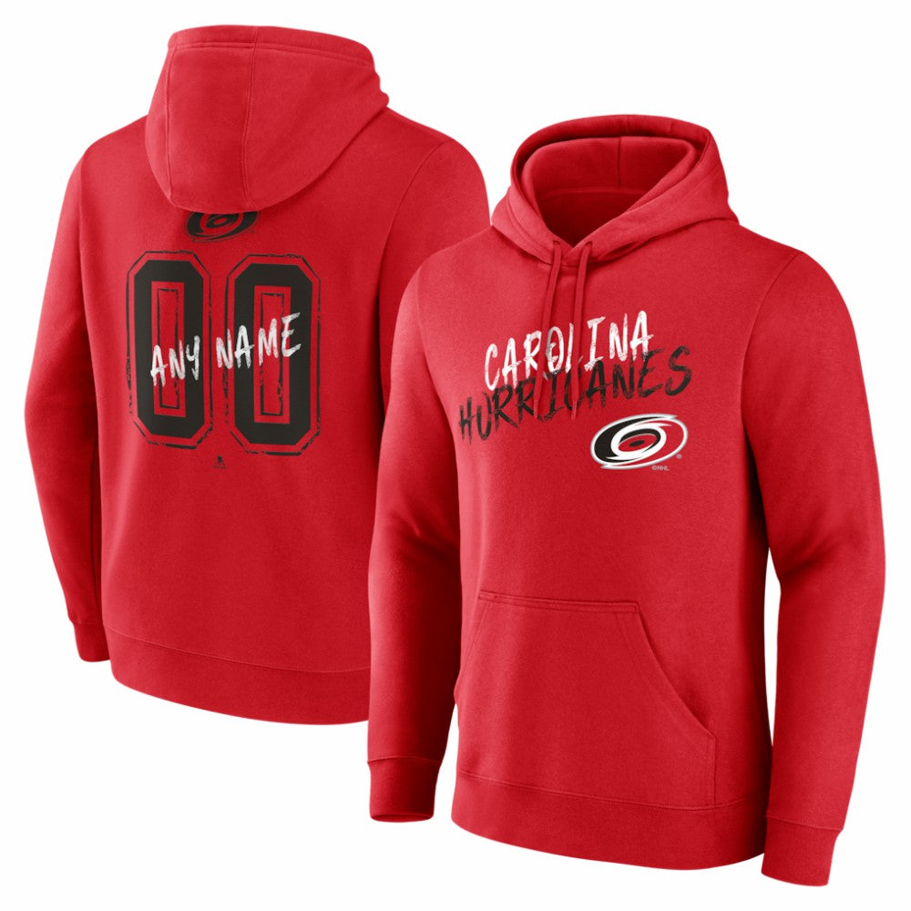 NHL Red Carolina Hurricanes Hustle Personalized Name & Number Hoodie