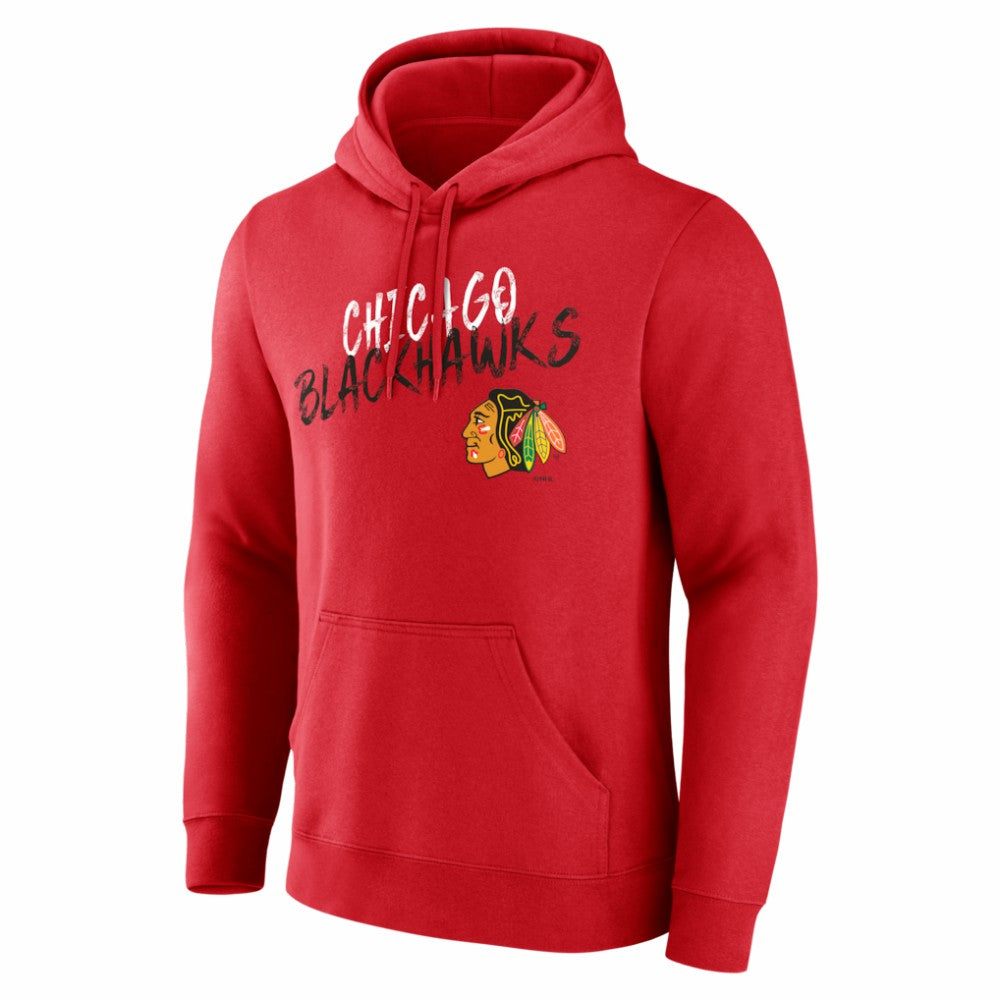 NHL Red Chicago Blackhawks Hustle Personalized Name & Number Hoodie