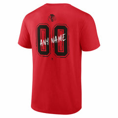 NHL Red Chicago Blackhawks Hustle Personalized Name & Number T-Shirt