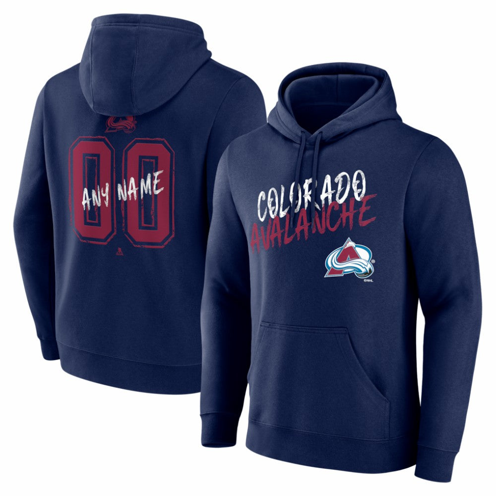 NHL Navy Colorado Avalanche Big & Tall Hustle Personalized Name & Number Hoodie