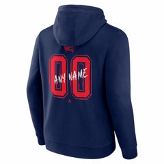 NHL Navy Columbus Blue Jackets Big & Tall Hustle Personalized Name & Number Hoodie