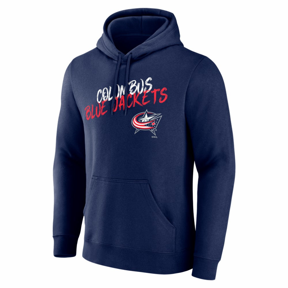 NHL Navy Columbus Blue Jackets Hustle Personalized Name & Number Hoodie