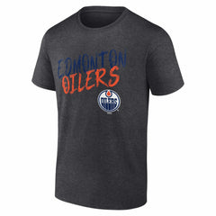NHL Charcoal Edmonton Oilers Big & Tall Hustle Personalized Name & Number T-Shirt