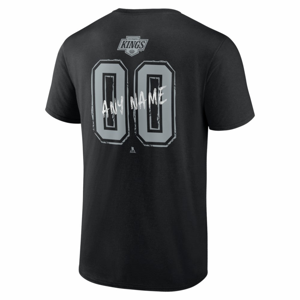 NHL Black Los Angeles Kings Big & Tall Hustle Personalized Name & Number T-Shirt