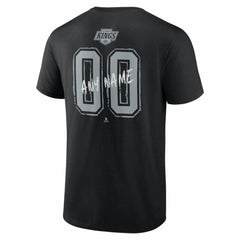 NHL Black Los Angeles Kings Big & Tall Hustle Personalized Name & Number T-Shirt