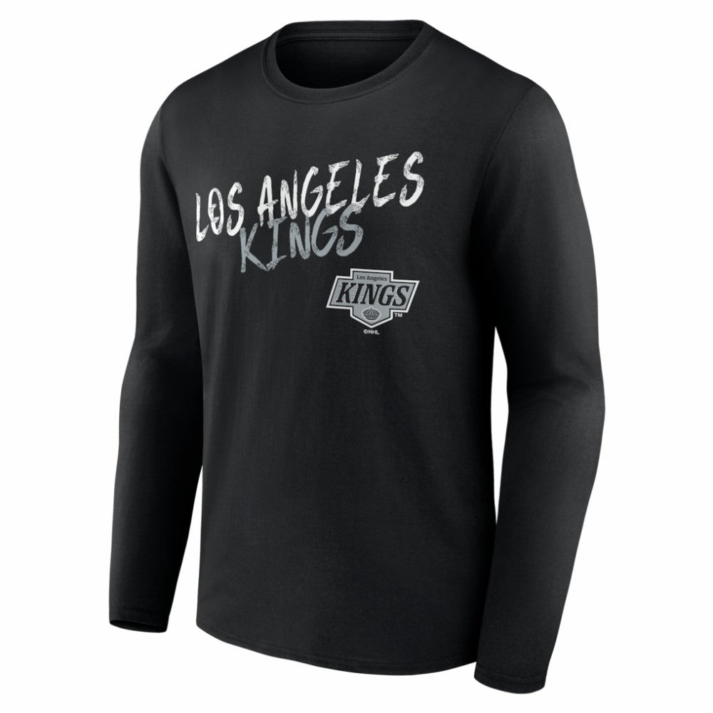 NHL Black Los Angeles Kings Hustle Personalized Name & Number Long Sleeve T-Shirt