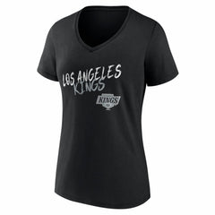 NHL Black Los Angeles Kings Women's Hustle Personalized Name & Number V-Neck T-Shirt