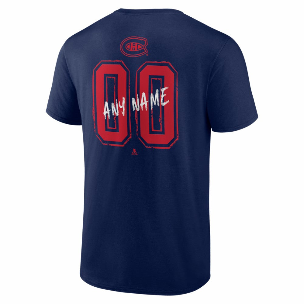 NHL Navy Montreal Canadiens Big & Tall Hustle Personalized Name & Number T-Shirt