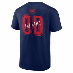 NHL Navy Montreal Canadiens Big & Tall Hustle Personalized Name & Number T-Shirt