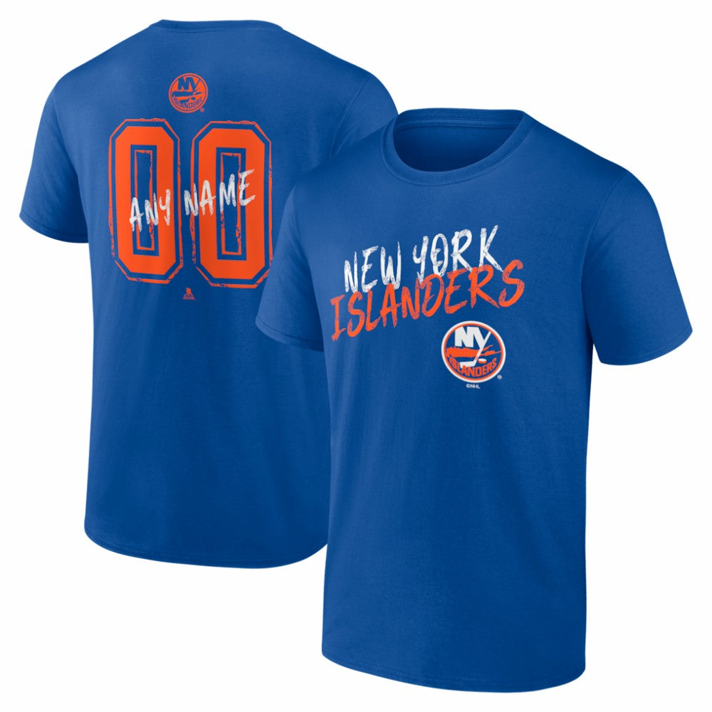 NHL Royal New York Islanders Big & Tall Hustle Personalized Name & Number T-Shirt