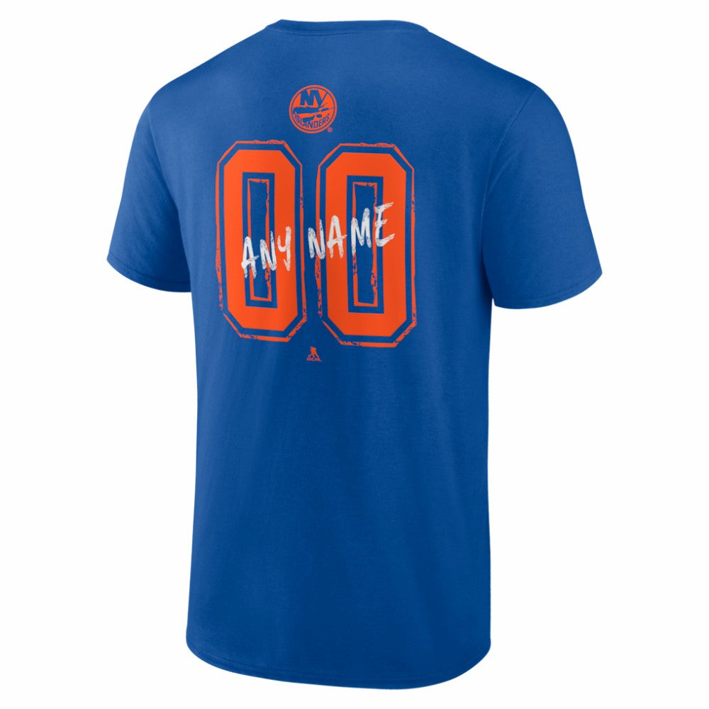 NHL Royal New York Islanders Big & Tall Hustle Personalized Name & Number T-Shirt