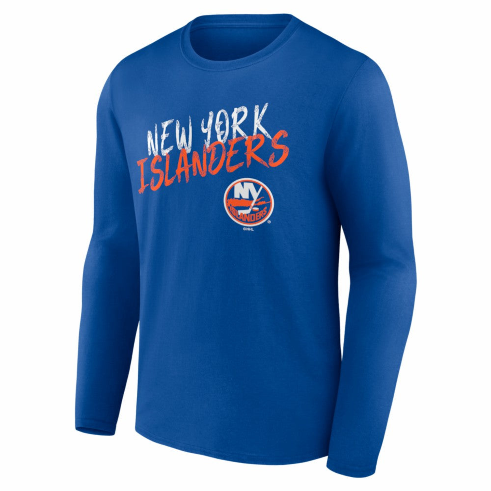 NHL Royal New York Islanders Hustle Personalized Name & Number Long Sleeve T-Shirt