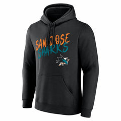 NHL Black San Jose Sharks Hustle Personalized Name & Number Hoodie