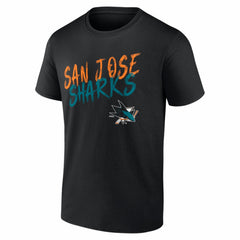 NHL Black San Jose Sharks Hustle Personalized Name & Number T-Shirt