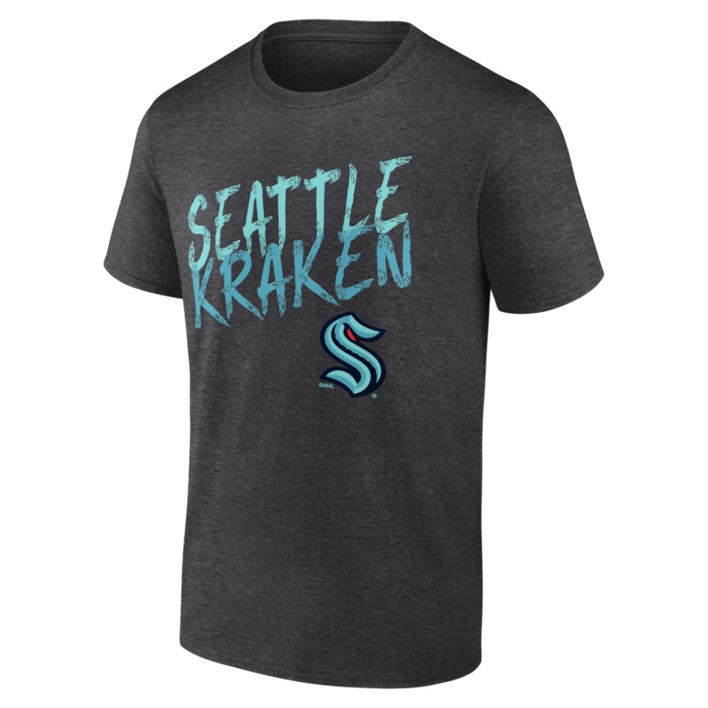 NHL Charcoal Seattle Kraken Big & Tall Hustle Personalized Name & Number T-Shirt