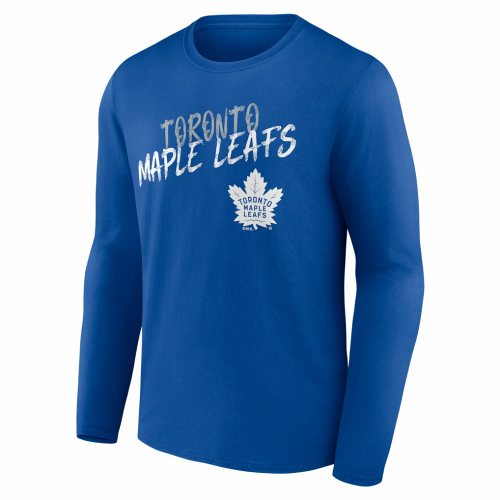 NHL Blue Toronto Maple Leafs Hustle Personalized Name & Number Long Sleeve T-Shirt
