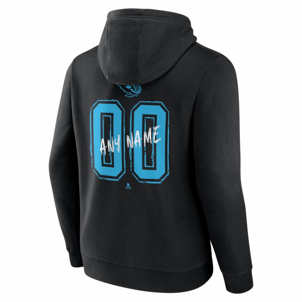 NHL Black Utah Mammoth Big & Tall Hustle Personalized Name & Number Hoodie
