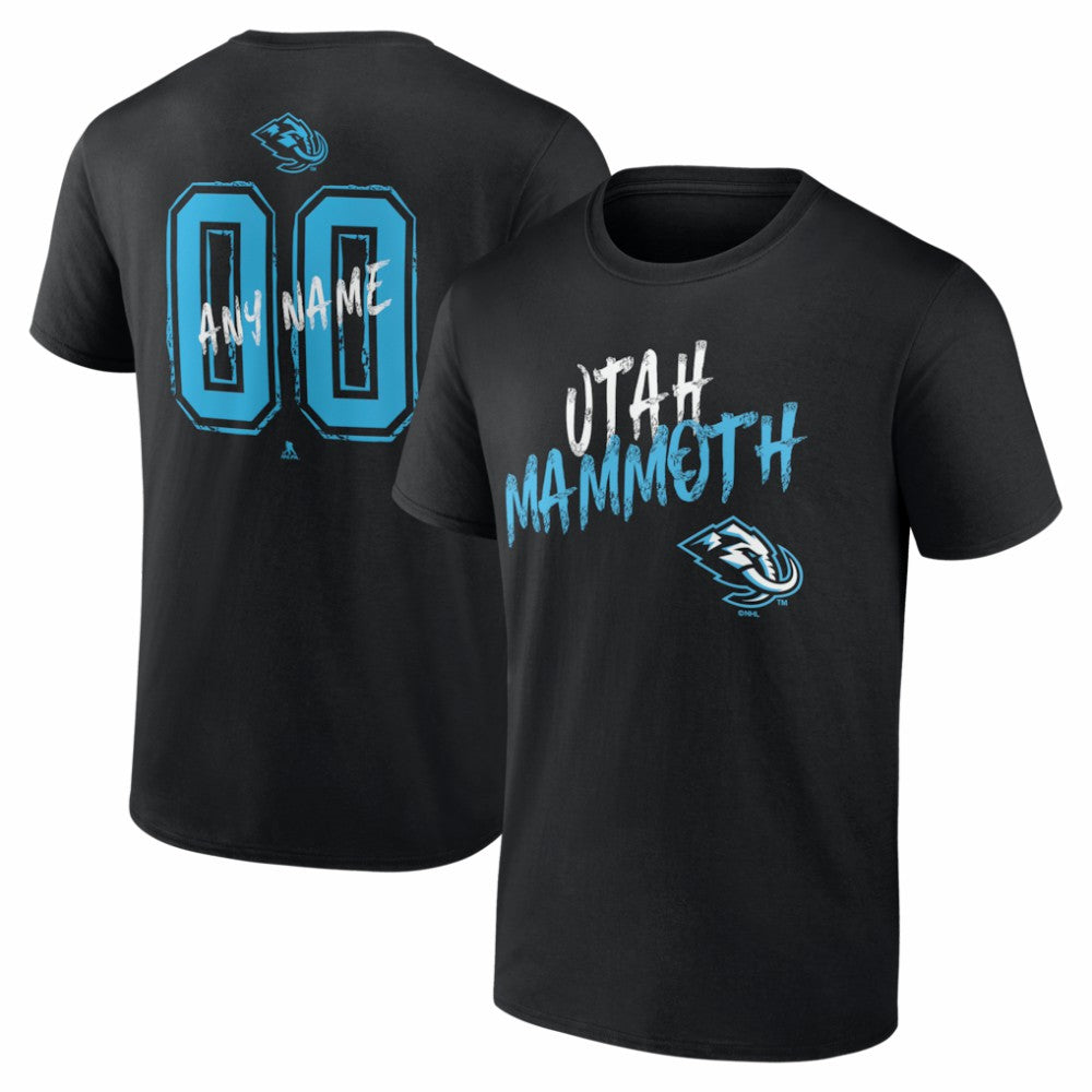NHL Black Utah Mammoth Big & Tall Hustle Personalized Name & Number T-Shirt