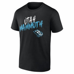 NHL Black Utah Mammoth Hustle Personalized Name & Number T-Shirt