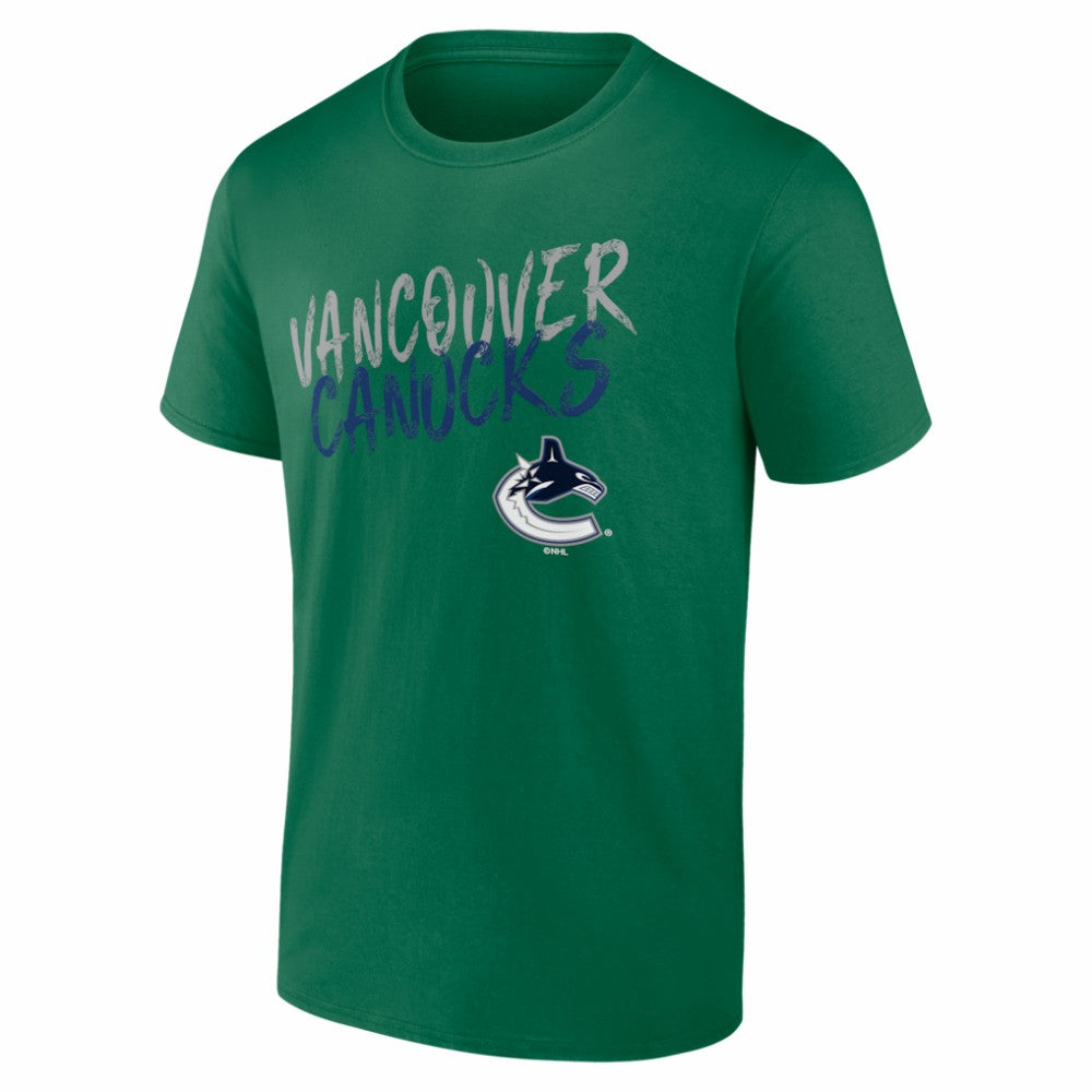 NHL Green Vancouver Canucks Hustle Personalized Name & Number T-Shirt
