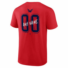 NHL Red Washington Capitals Big & Tall Hustle Personalized Name & Number T-Shirt
