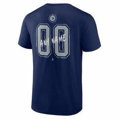 NHL Navy Winnipeg Jets Hustle Personalized Name & Number T-Shirt