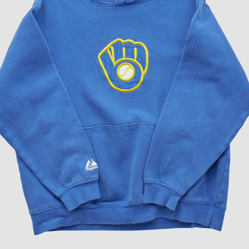 MLB Milwaukee Brewers Majestic 2000s Hooded Pullover Sweatshirt