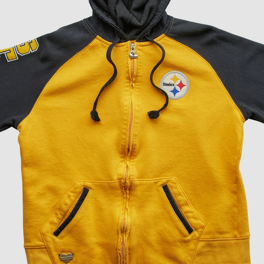 Reebok 2000s Hooded Full Zip Sweatshirt - Pittsburgh Steelers