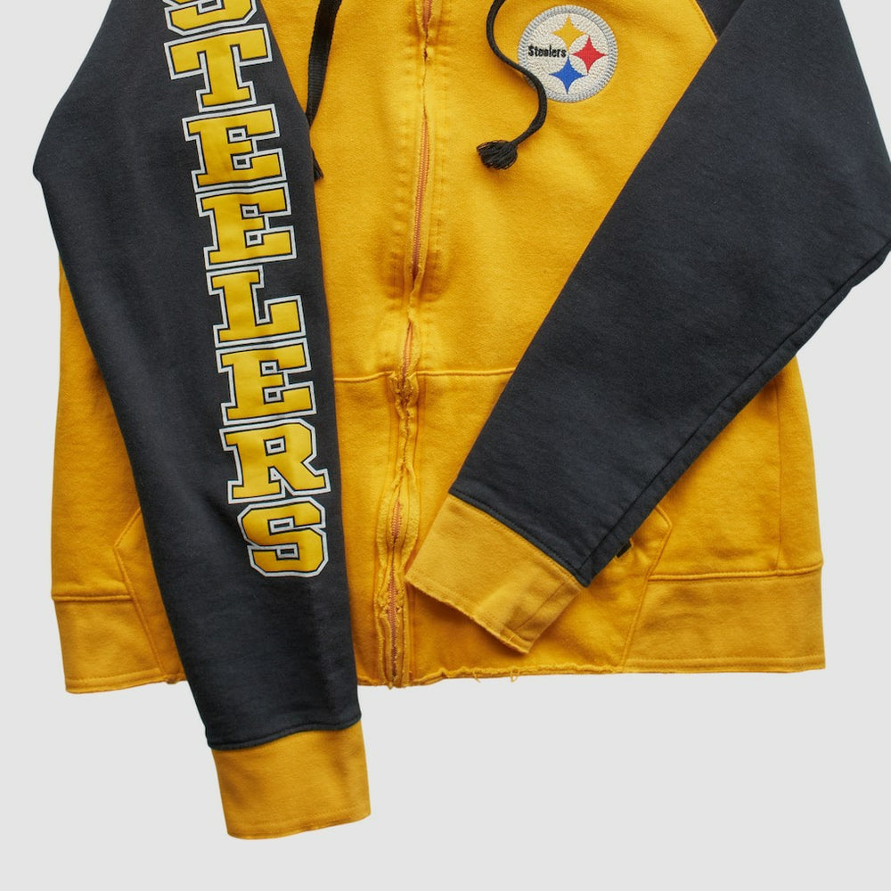 Reebok 2000s Hooded Full Zip Sweatshirt - Pittsburgh Steelers