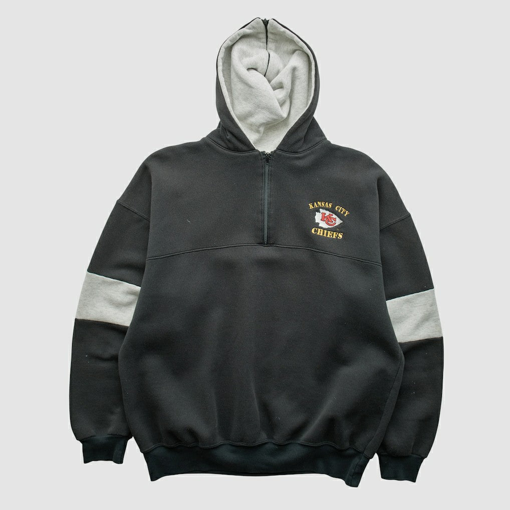 Dodger 90s Hooded 1/4 Zip Sweatshirt - Kansas City Chiefs